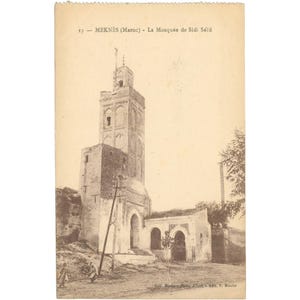 Cartão Postal Meknès, Marrocos La Mosquée de Sidi Saïd