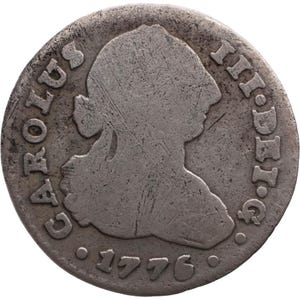 1776 SCF One Real Carlos III Coin Spain Seville Mint Silver