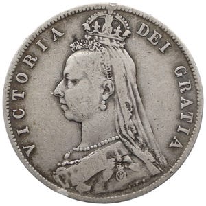 1889年 グレートブリテン クラウン銀貨 1889 silver crown - Etsy 日本