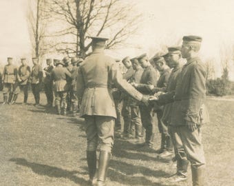 German Army Military Ceremony or Inspection – WW1 Era Postcard