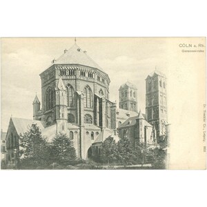 Cologne, Allemagne - Carte postale de la basilique Saint-Géréon du début du XXe siècle