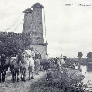 BORAN - L'Abreuvoir sur les bords de l'Oise Postkarte aus Frankreich 1910