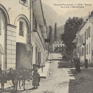 Route de Luz à Barèges, Hautes-Pyrénées, France Carte postale vintage