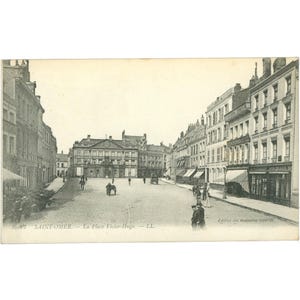 Saint-Omer, França - La Place Victor-Hugo Cartão Postal Início do Século XX