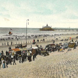 Scheveningen - Boulevard Seaside Pays-Bas Carte postale vintage
