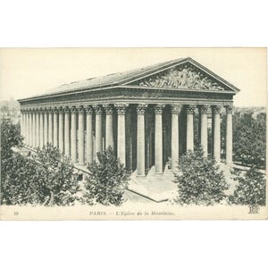 Paris, França – L’Eglise de la Madeleine – Postal do início do século XX