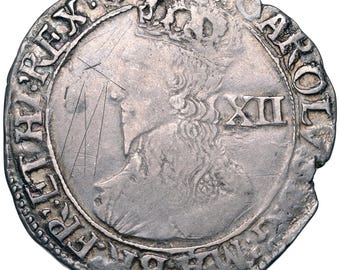 1632 - 1633 Shilling Charles I Coin England group D, mm Harp