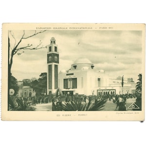 Cartão Postal 1931 Paris, França - Exposição Coloniale Internationale Algeria Pavilion