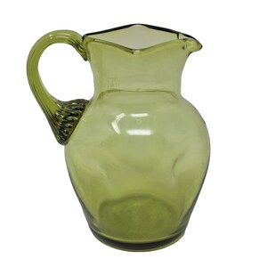 19 Century Antique Green Glass Jug
