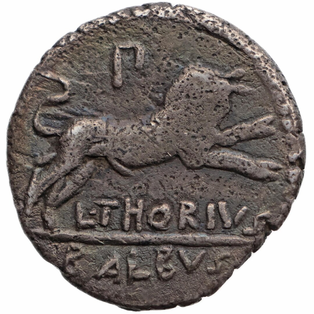 105 BC Roman Republic Denarius Lucius Thorius Balbus Coin - Etsy