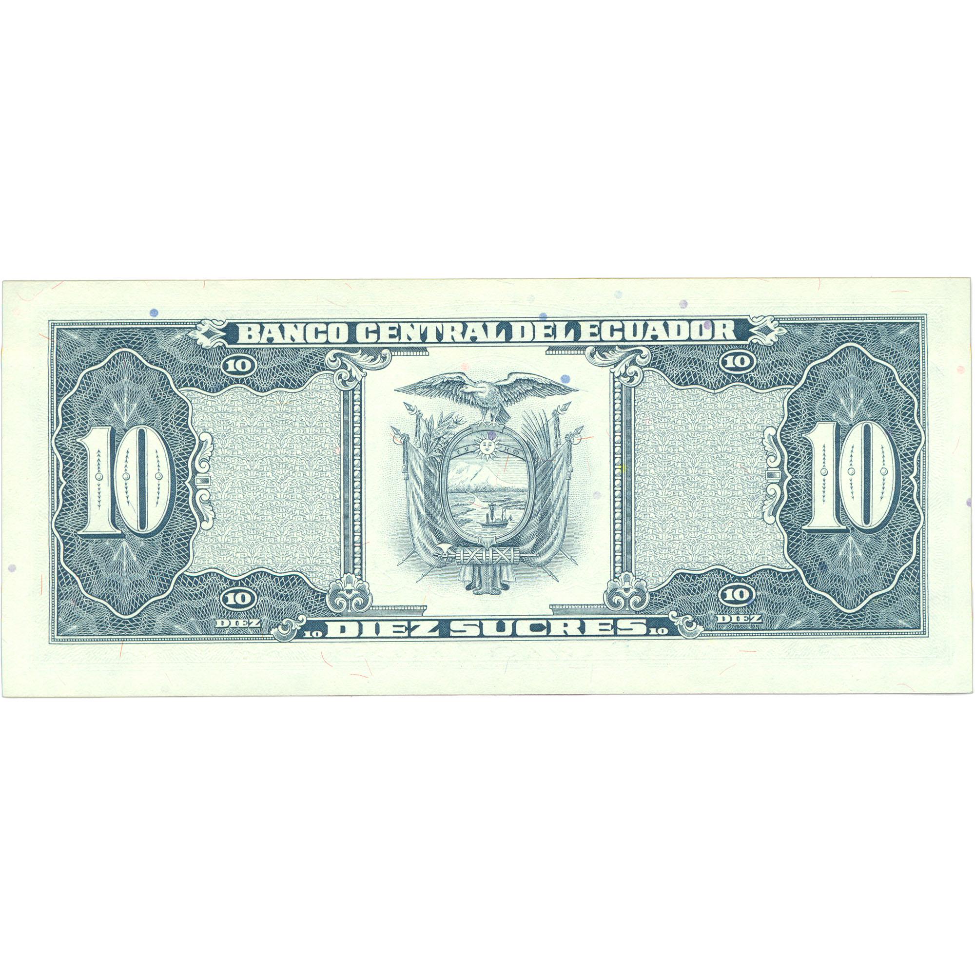 1988 Ecuador 10 Sucres Banknote (BAN504-)
