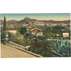 Hyères, Francia – Veduta generale della cartolina di Hyères della metà del XX secolo