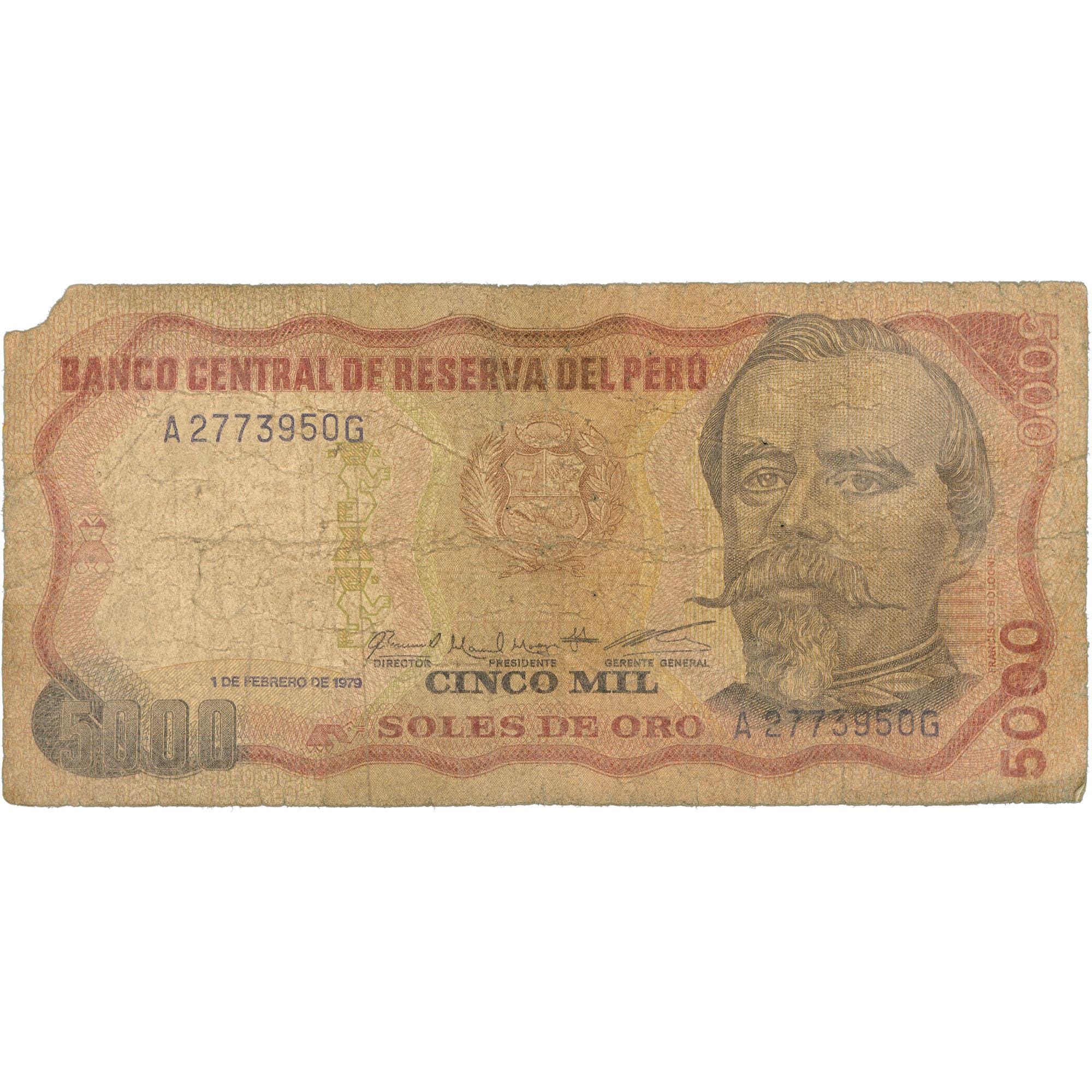 1979 Peru 5000 Soles de Oro Banknote (BAN522-)