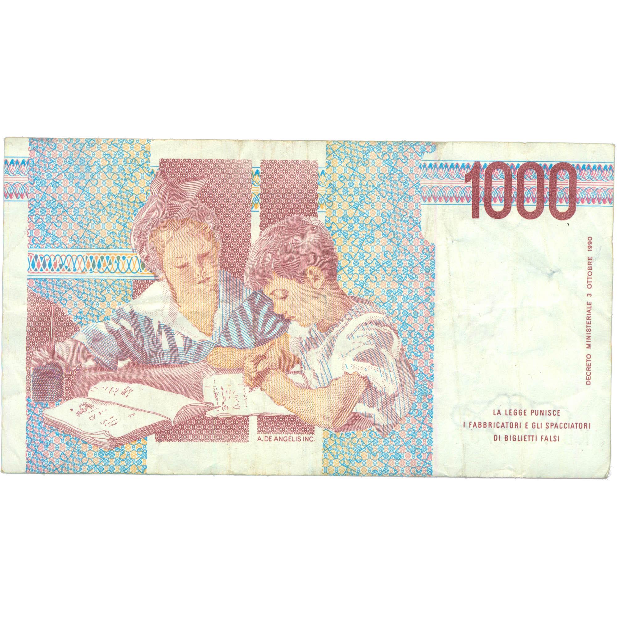 1994 Italy 1000 Lire Banknote (BAN475-)