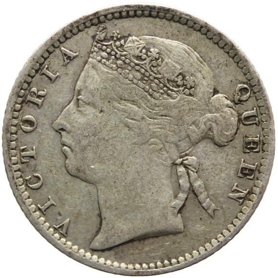 1891 10 Cents Straits Settlements Queen Victoria Coin - Etsy