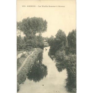 Amiens, Francia – La Vieille Somme à Rivery – Cartolina dell'inizio del XX secolo