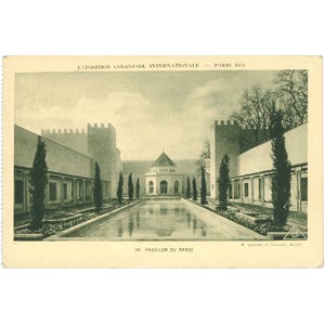 Cartão Postal 1931 Paris Exposition Coloniale Internationale Pavilhão Marroquino