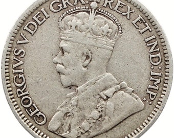 1920年カナダ5セント銀貨キングジョージ - Etsy 日本