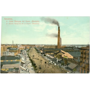 Carte postale Barcelone, Espagne - Calle Marqués del Duero (Paralelo)