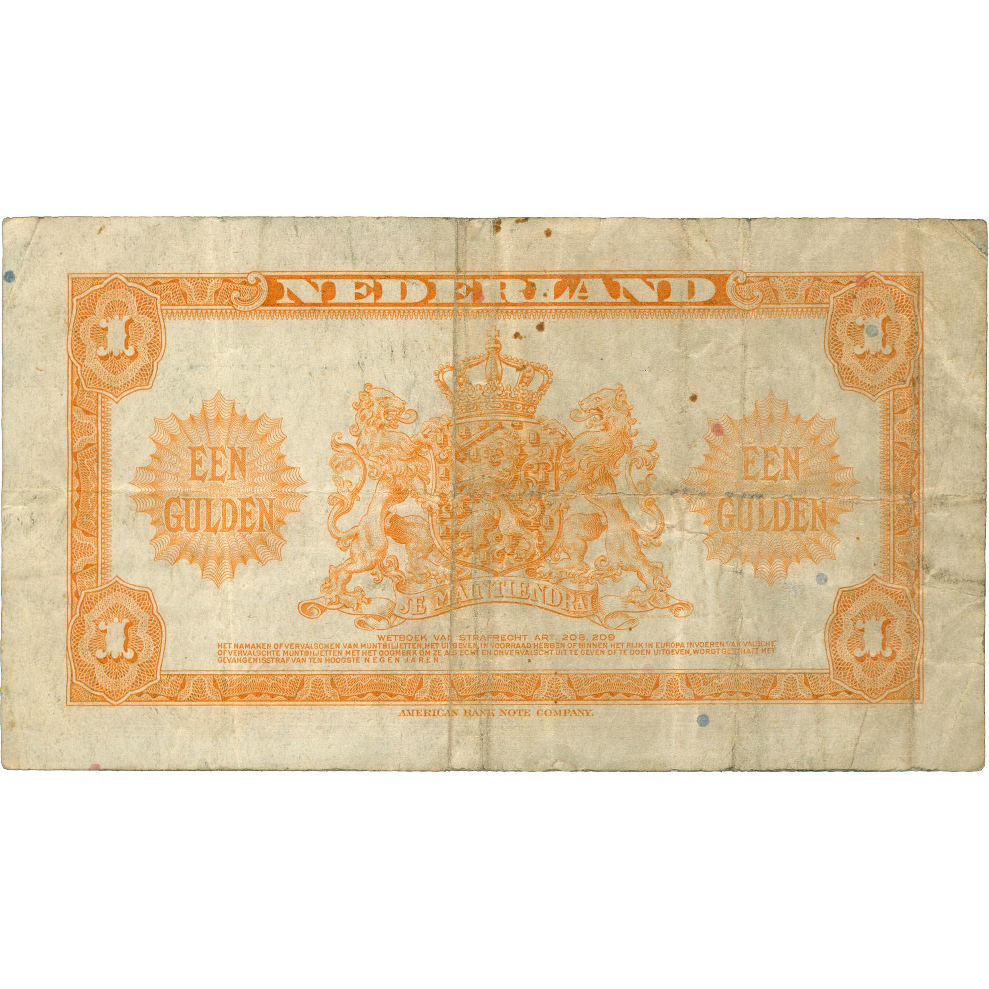 1943 Netherlands 1 Gulden Banknote (BAN439-)