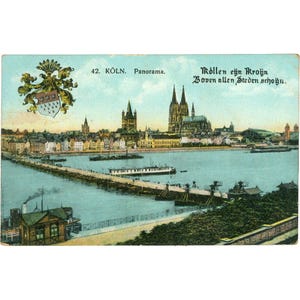 1914 Colonia, Germania – Panorama con la Cattedrale di Colonia – Cartolina