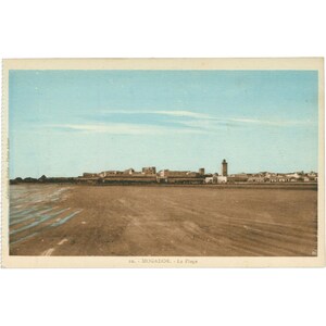 Cartão Postal Mogador (Essaouira), Marrocos – La Plage, Início do Século XX