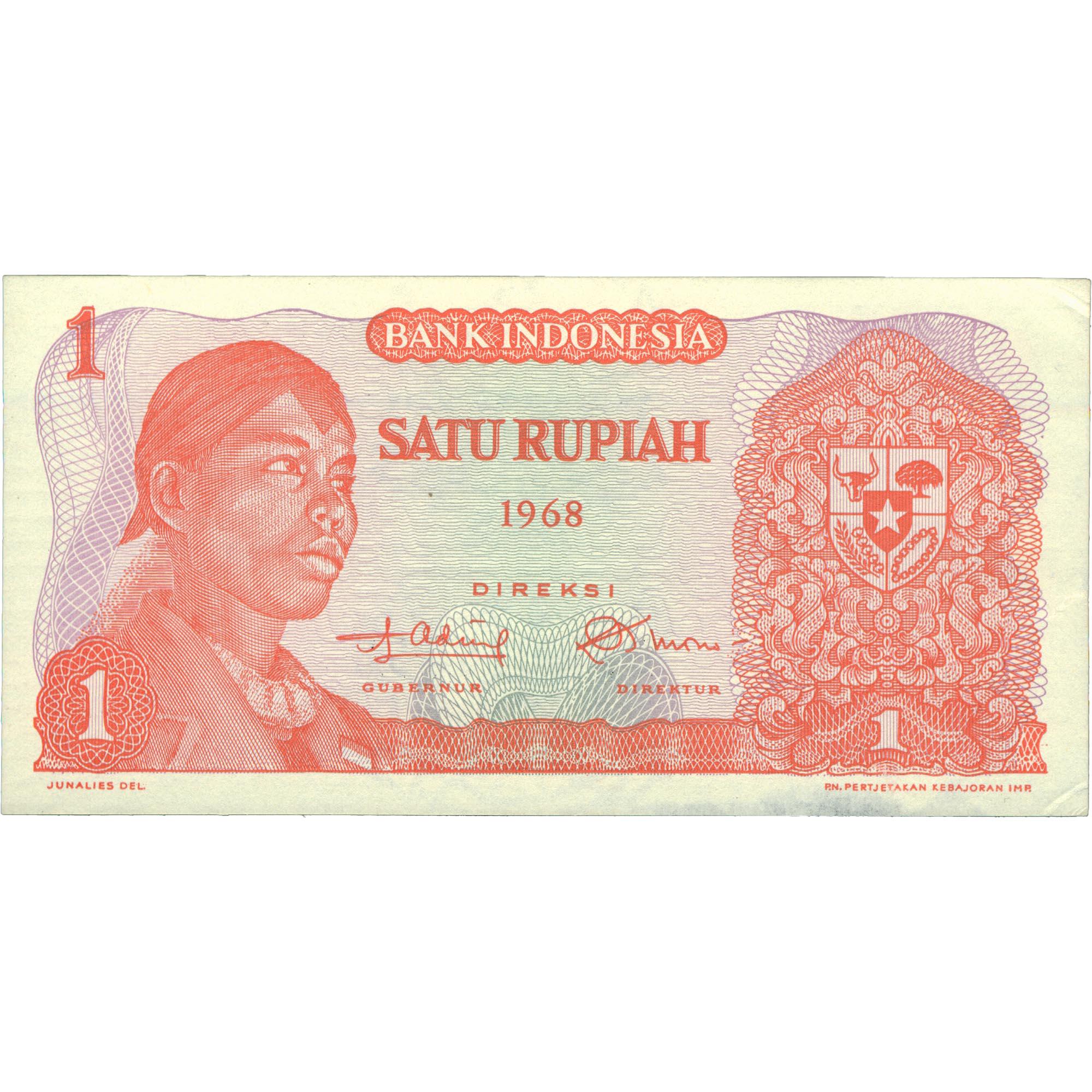 1968 Indonesia 1 Rupiah Banknote (BAN443-)