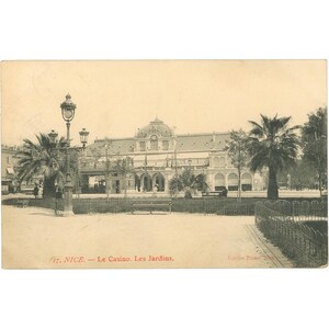 1905 Nice, France - Carte postale Le Casino et les Jardins