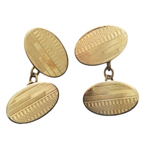 Men’s Vintage Gold Rolled Cuff Links Jewellery Gift for Him Men Suit Accessory
