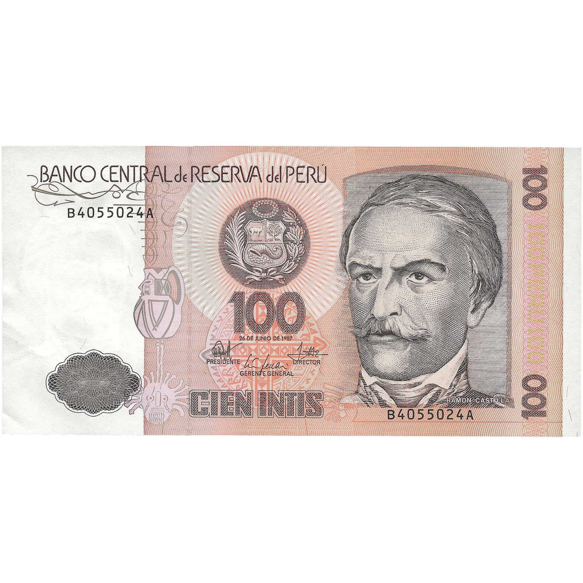 Peru 100 intis money - Etsy 日本