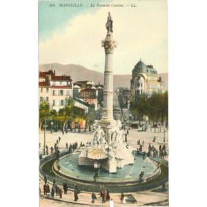 Marselha, França – La Fontaine Cantini – Cartão postal do início do século XX