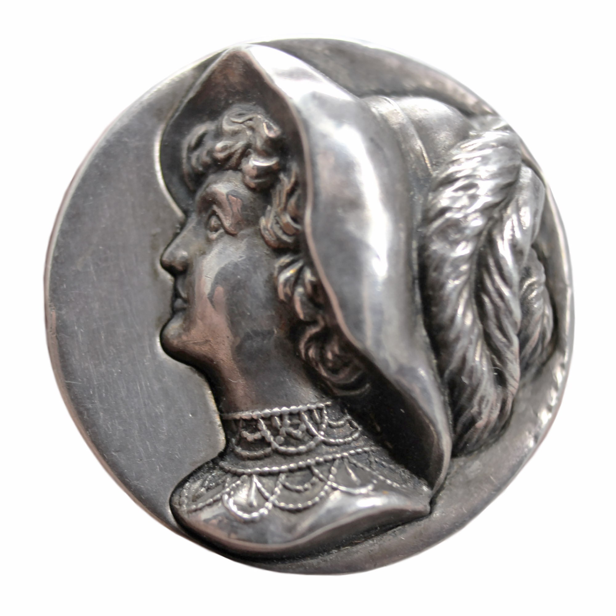1908 Antique Brooch Art Deco Style Sterling Silver Birmingham Hallmarks A J Smith Maker