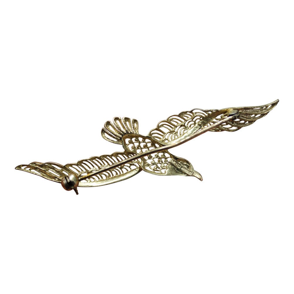 Vintage Silver Brooch Seagull Bird Germany
