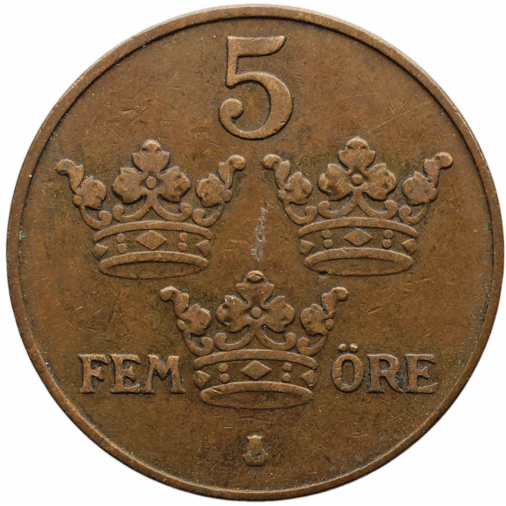 1921 5 Öre Sweden Coin Gustaf V (MO2739-) - Etsy