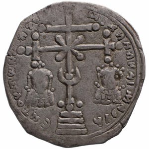 1071-1078 Byzantine Empire Miliaresion Michael VII With Maria Coin ...