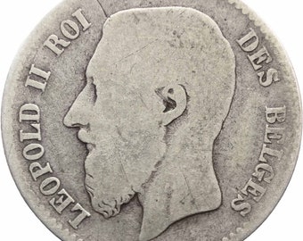 1873年 ベルギー レオポルド2世 大型5フラン銀貨 - Etsy 日本