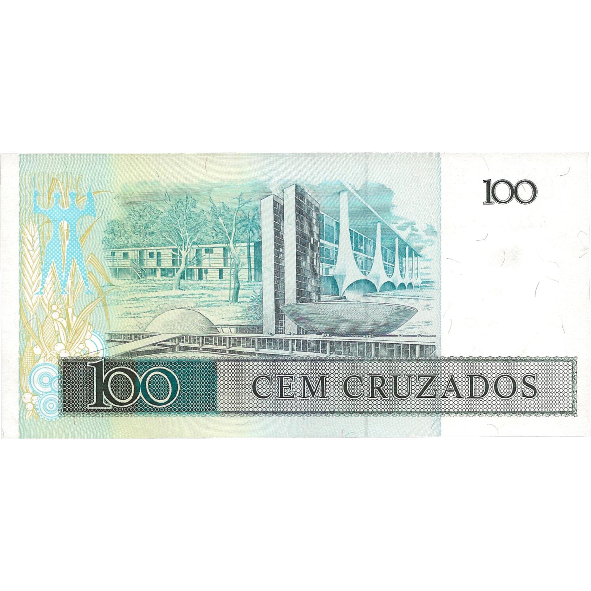 1986 Brazil 100 Cruzados Banknote (BAN180-)