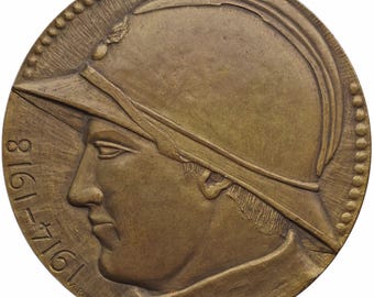Médaille Commémorative Général De Gaulle – Grande Guerre 1914-1918 – Vermeil 32mm