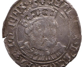 1544-1547 Groat - Henry VIII 3rd coinage London Tower Mint Lis