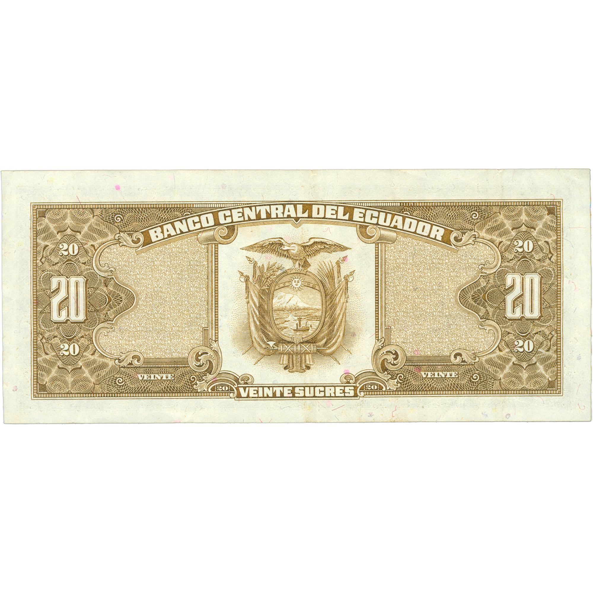 1986 Ecuador 20 Sucres Banknote (BAN501-)