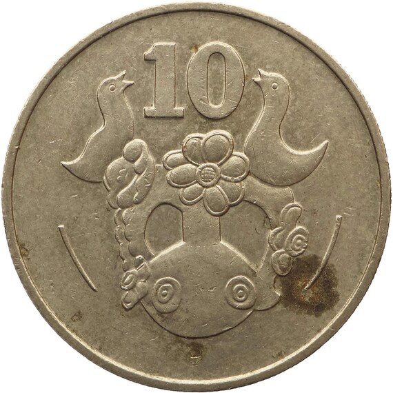 1983 10 Cents Cyprus Coin (MO4046-) - Etsy