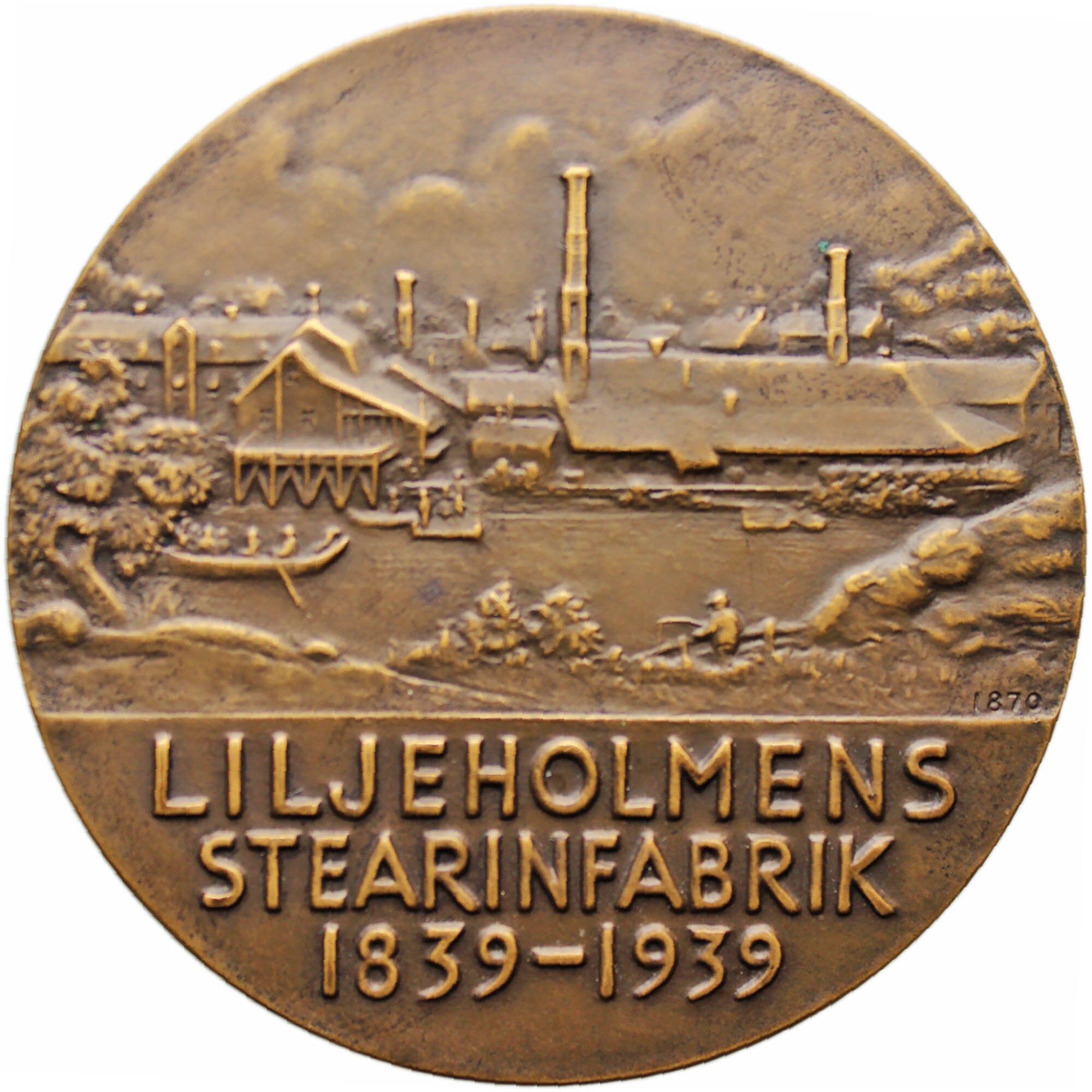メタル The Rightbrigers Of Sweden / 1st 1939 Large Swedish Medal by Sporrong & Co Lars Johan Hierta