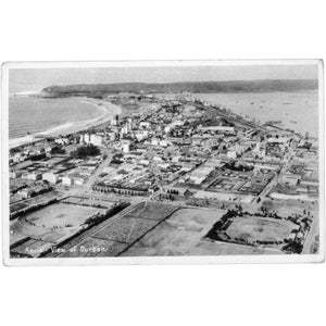 Vue aérienne de Durban, Afrique du Sud - Carte postale du début du XXe siècle