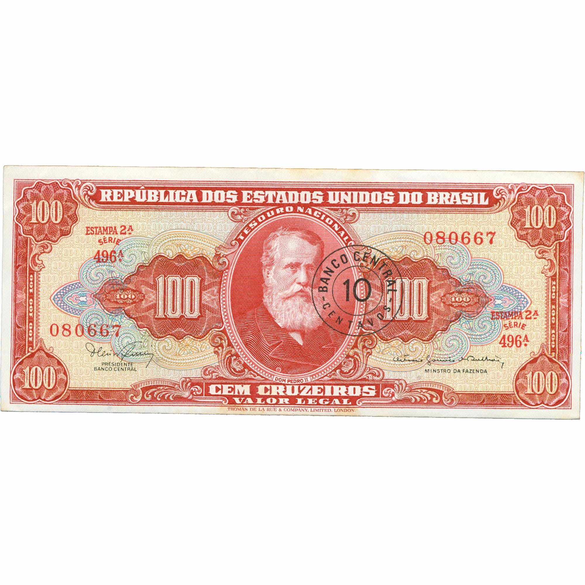 1967 Brazil 100 Cruzeiros Banknote (BAN421-)