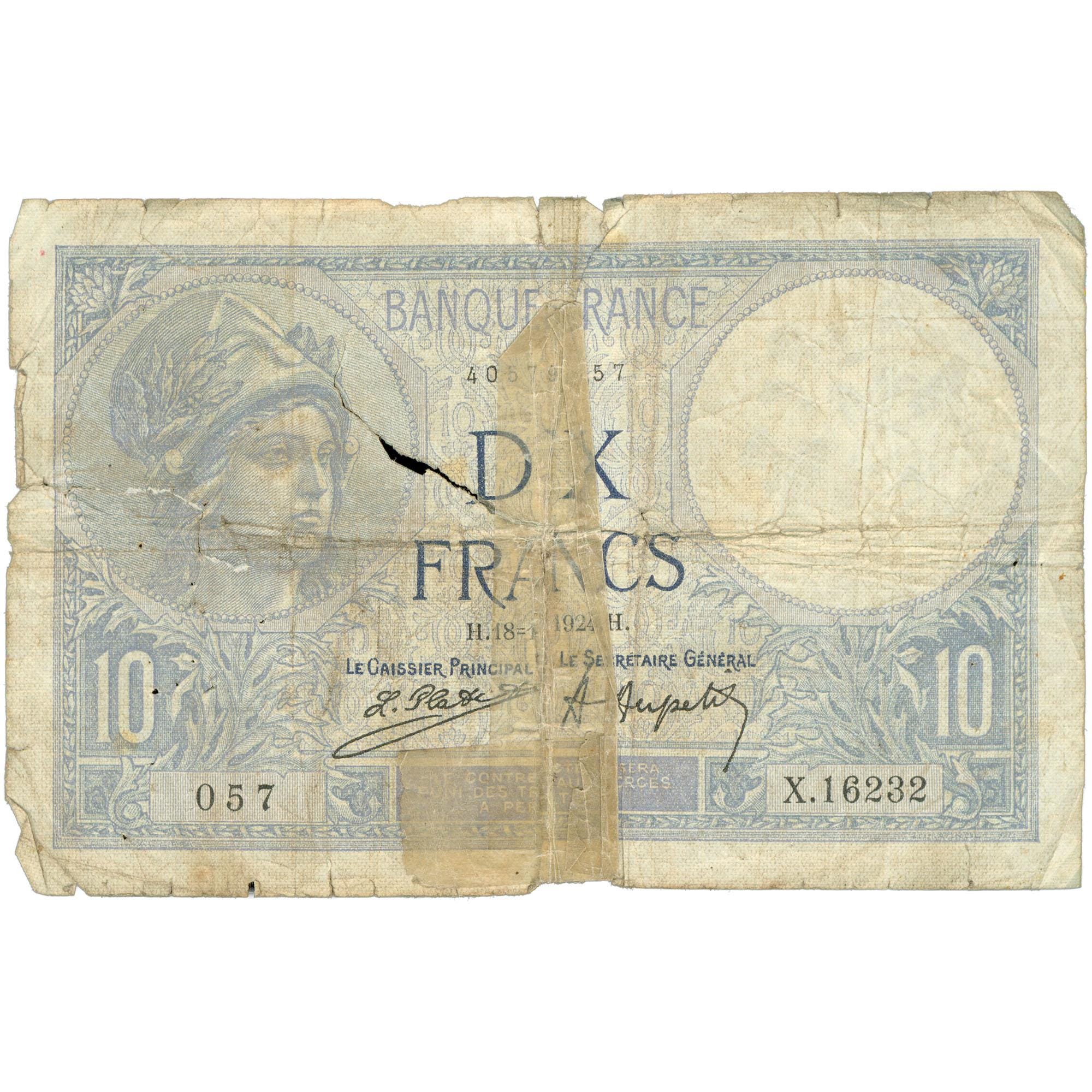 1922 France 10 Francs Banknote (BAN523-)