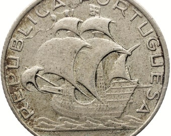 1943 Moneda de 2,50 Escudos Portugal Plata (MO3159-)