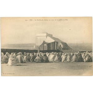 Cartão Postal Fez, Marrocos - Le Khalifa du Sultan au Mur de la Prière de Fête