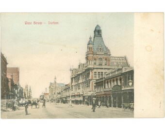 Durban, South Africa – West Street, Early 20th Century Postcard