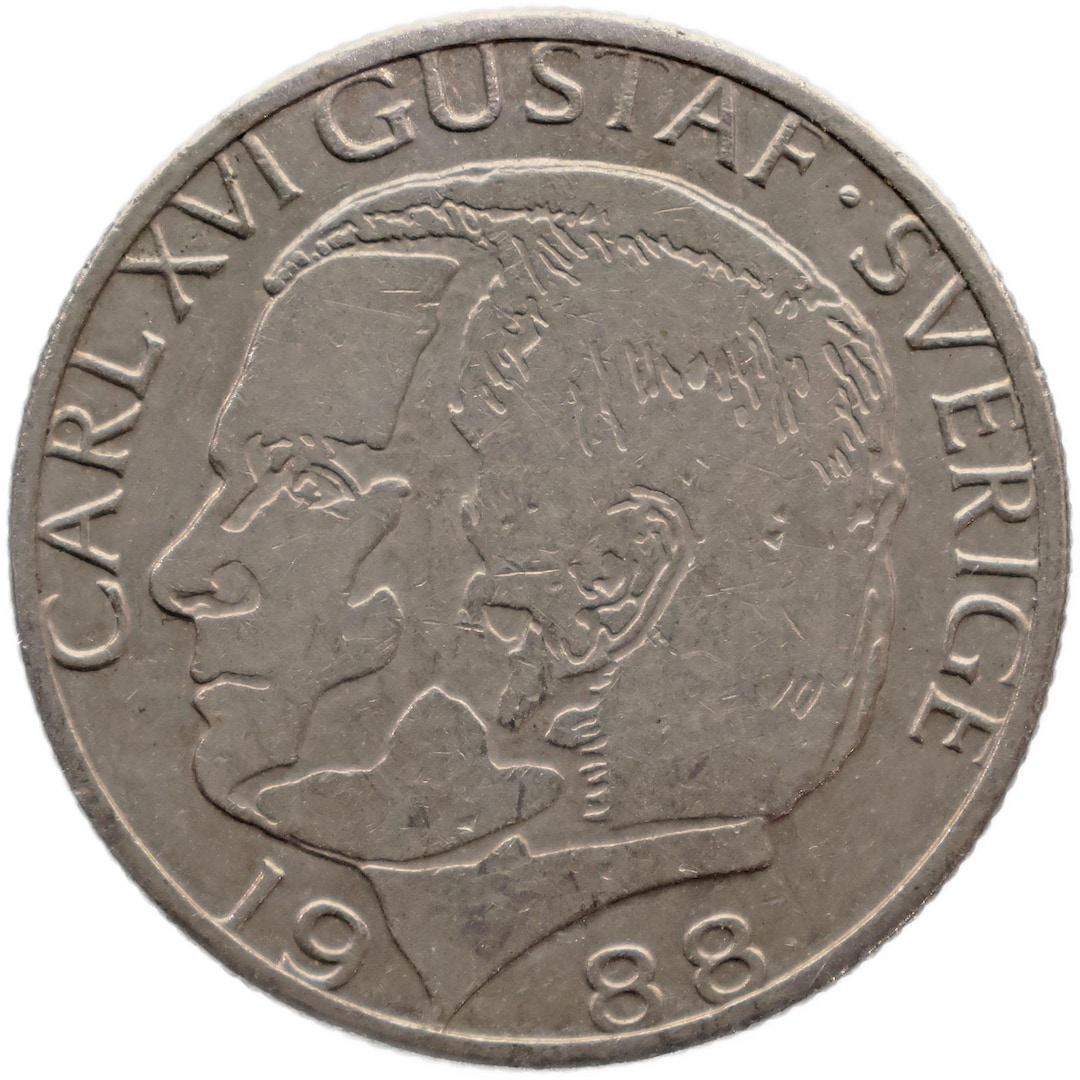 1988 1 Krona Sweden Coin Carl XVI Gustaf (MO3990-) - Etsy