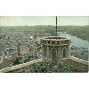 Namur, Belgio - Cartolina panoramica della cittadella, inizio XX secolo